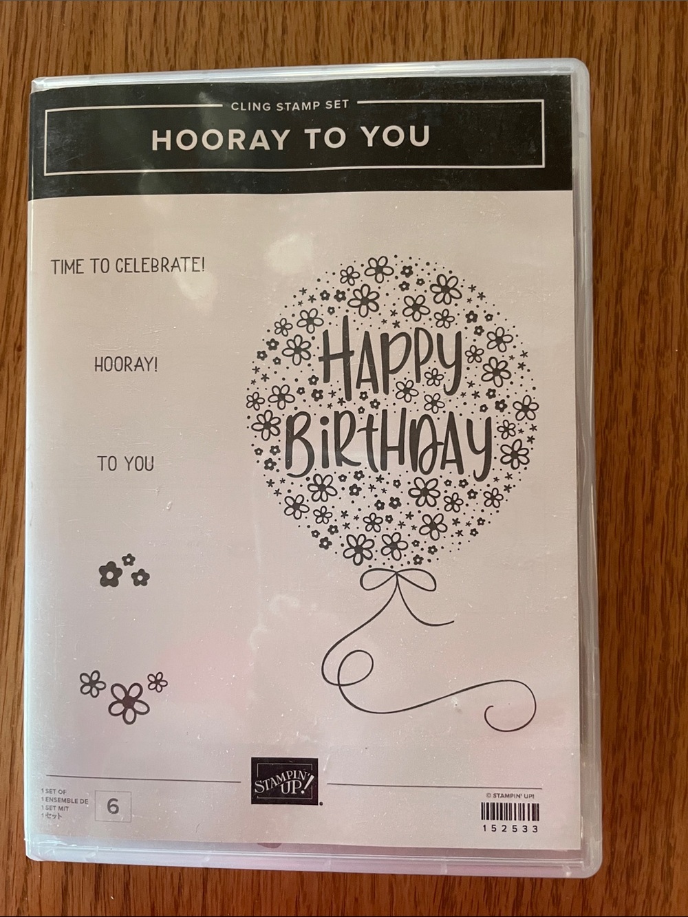 Stampin' Up! Hooray To You Cling Stamp Set - White